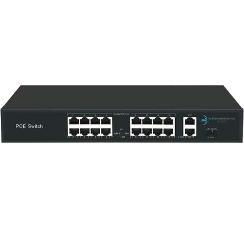 ODS-16P2U-200 16*10/100M POE PORTS+2* GİGABİT ETHERNET UPLİNK PORTS