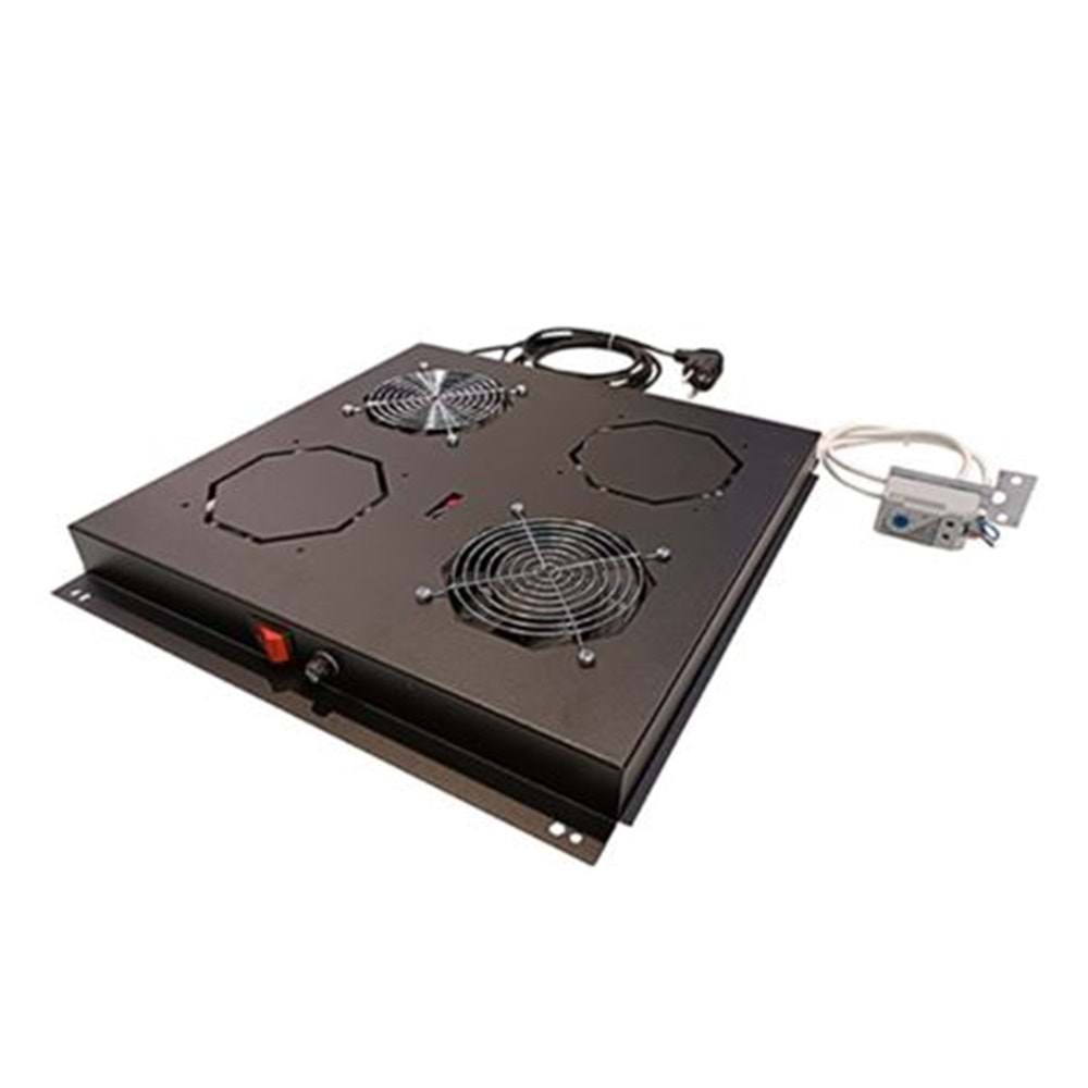 VG-F4T-A-S1-AGER DIKILI TIP TERMOSTATLI 4 FAN MODULU (9005 SİYAH)