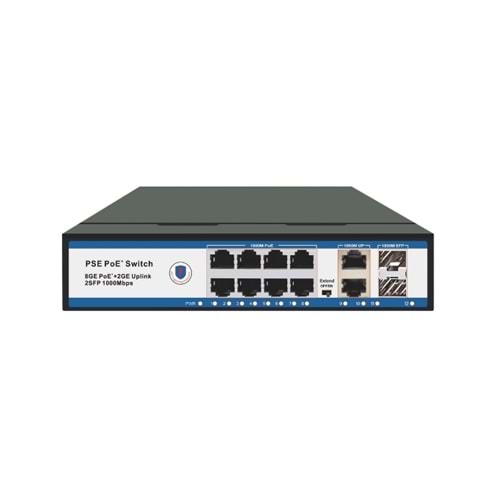 ODS-8P2U2S 8 Port 10/100/1000 Mbps Gigabit Switch +2sfp Fiber