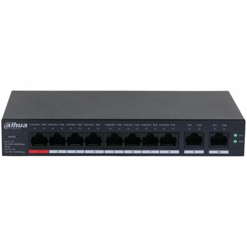 Dahua CS4010-8GT-110 8Port Cloud Yönetilebilir Poe Switch
